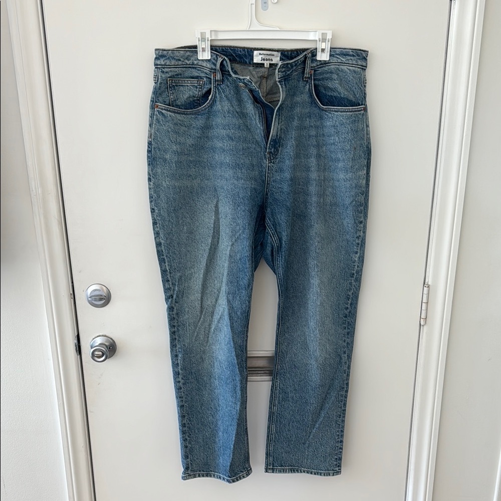 Reformation Liza Ultra High Rise Straight Jeans size 34